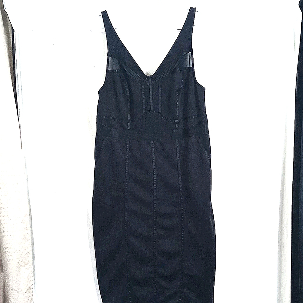 Torrid black body con back zipper mini dress